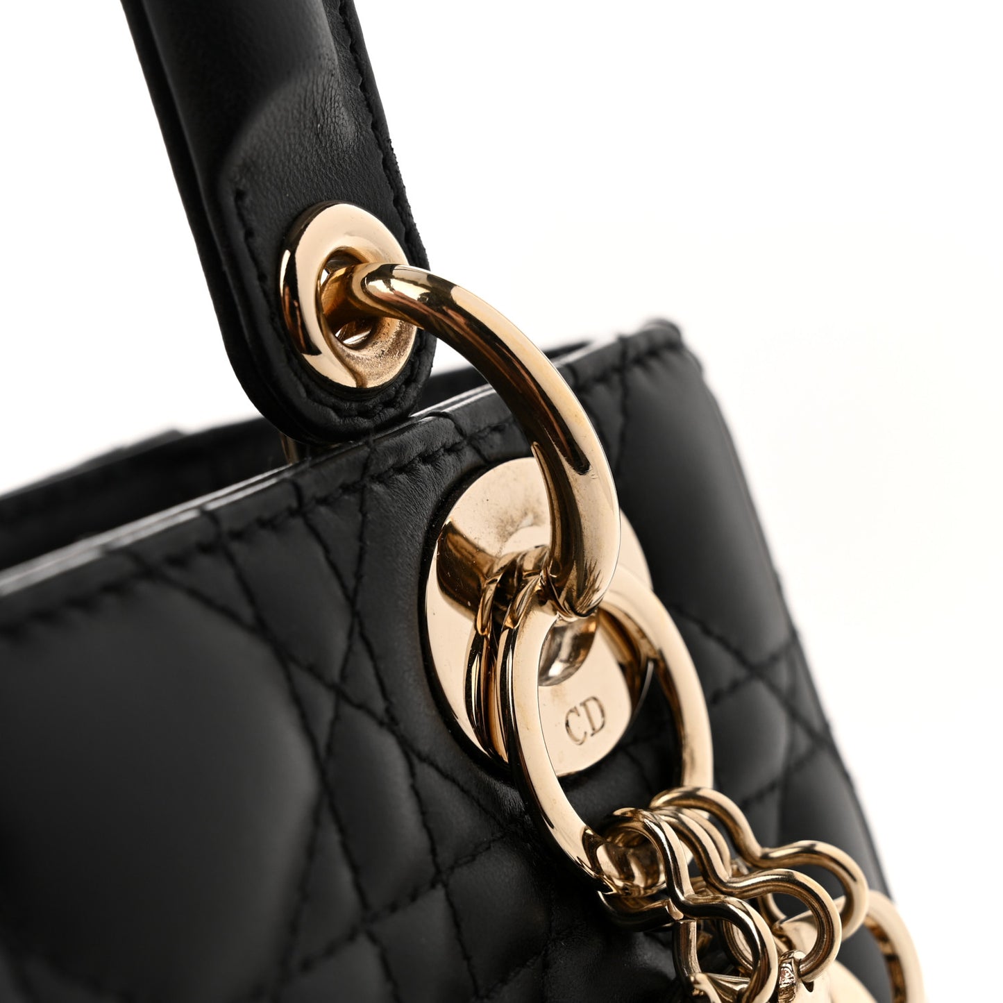 Lambskin Cannage Small My ABCDior Lady Dior Black