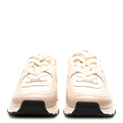 Chanel Gradiant Calfskin CC Womens Sneakers 38.5 Beige 3 of 10
