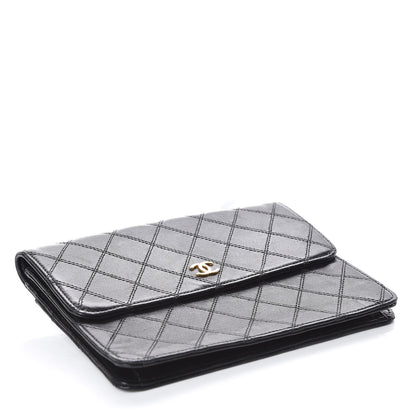 Chanel Lambskin Diamond Stitch Compact Pouch Black 4 of 12