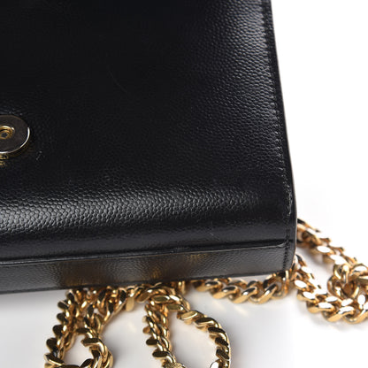 Saint Laurent Grain De Poudre Small Monogram Kate Satchel Black 12 of 18