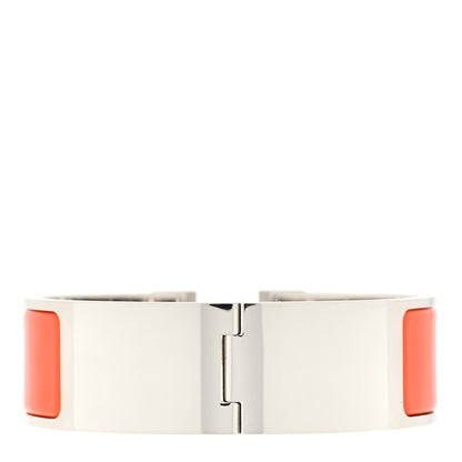 Hermes Enamel Wide Clic Clac H Bracelet GM Orange 2 of 3