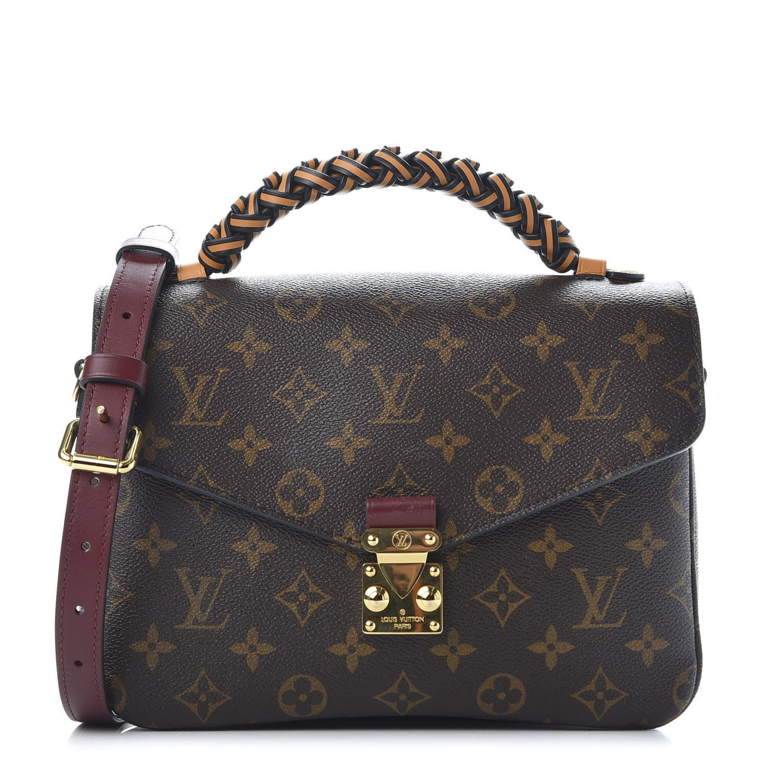 Louis Vuitton Monogram Braided Pochette Metis Safran 1 of 9