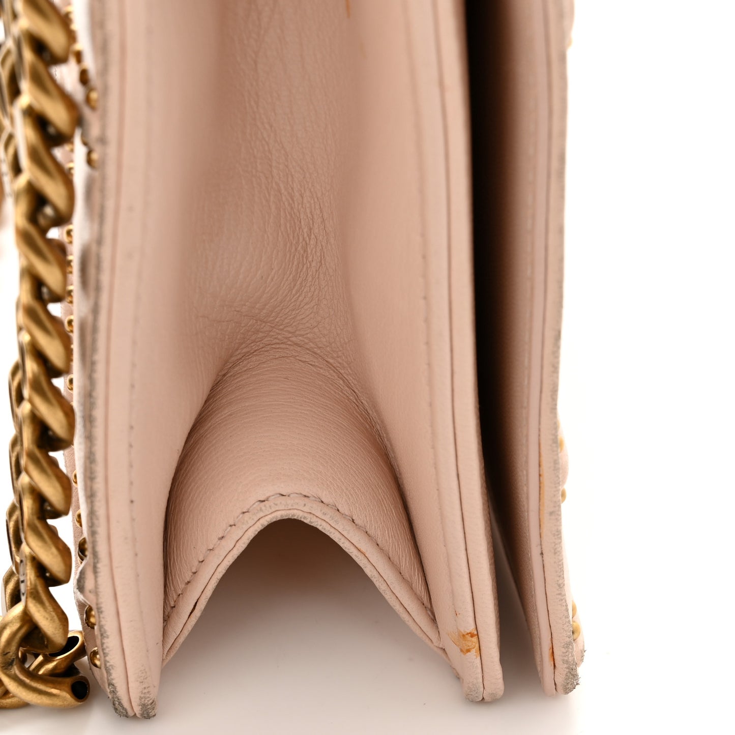 Lambskin Studded Medium Diorama Flap Bag Rose Poudre