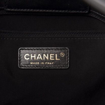 Chanel Calfskin Stitched Shopping Tote Black 7 of 11