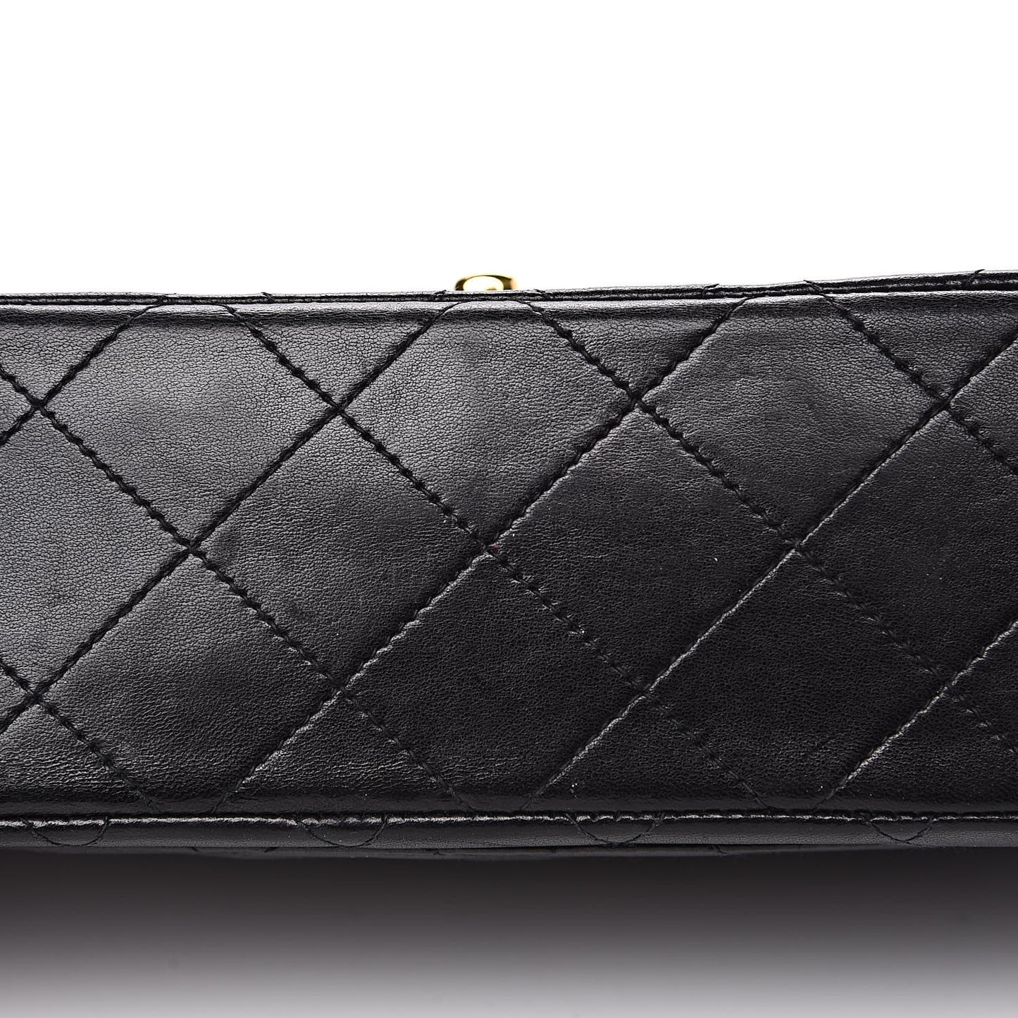 Lambskin Quilted Small Double Flap Black
