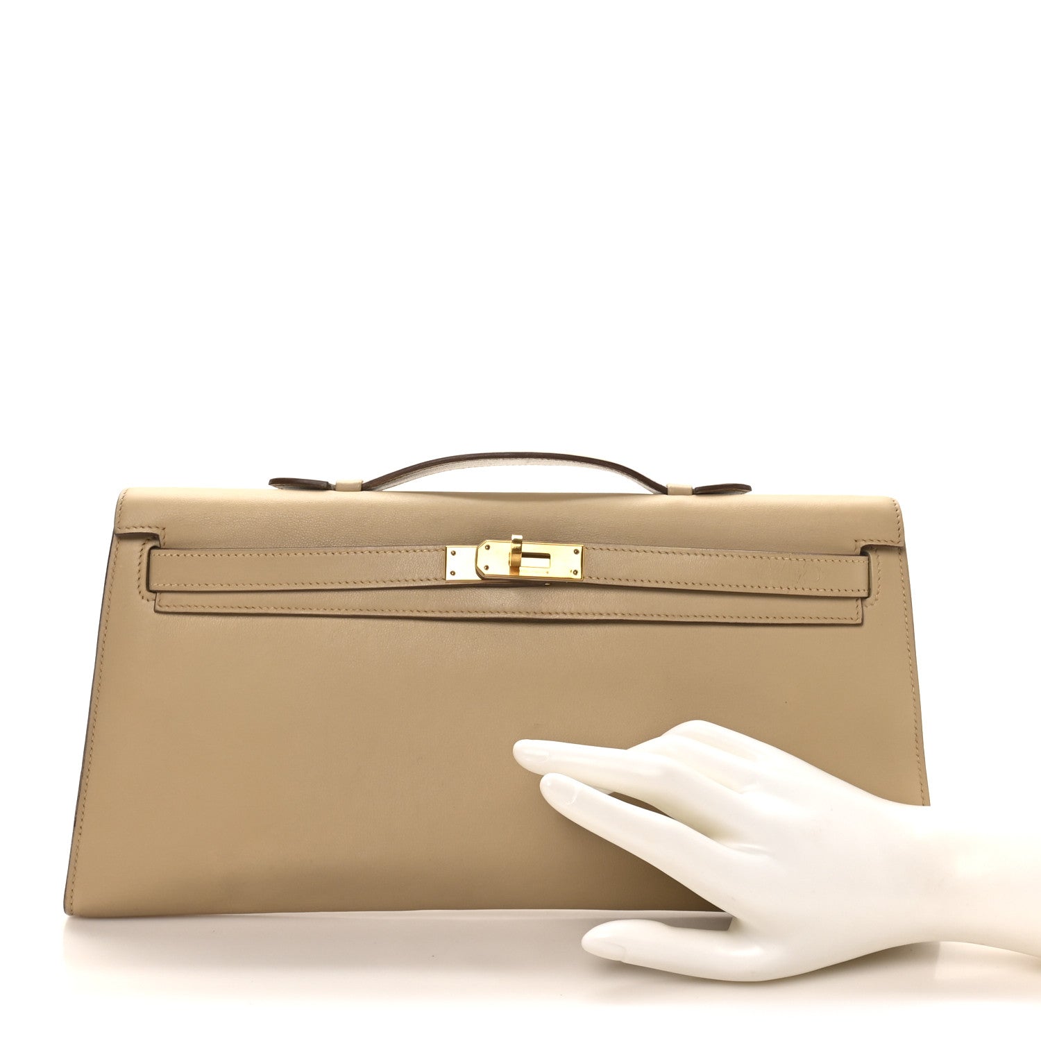 Hermes Swift Kelly Longue Clutch Pochette Tabac Camel 1853149