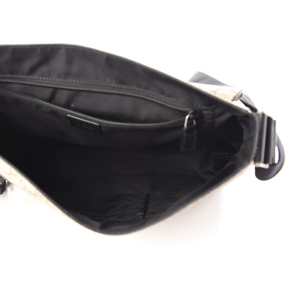 Gucci GG Supreme Monogram Web Flap Messenger Bag Black 5 of 10