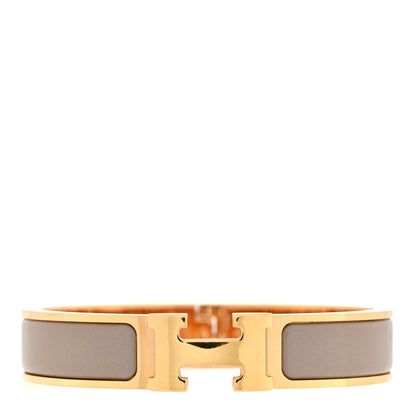 Hermes Enamel Narrow Clic Clac H Bracelet PM Marron Glace 1 of 4