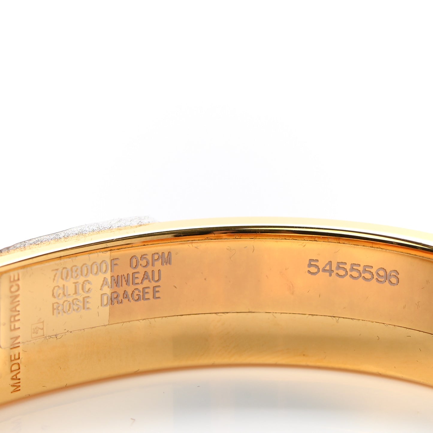 Enamel Clic Anneau Bracelet PM Rose Dragee