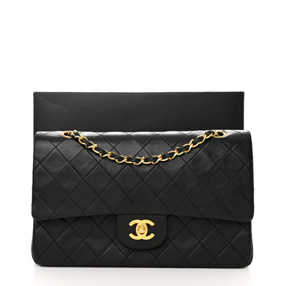 Chanel Lambskin Quilted Medium Double Flap Black 22 of 22