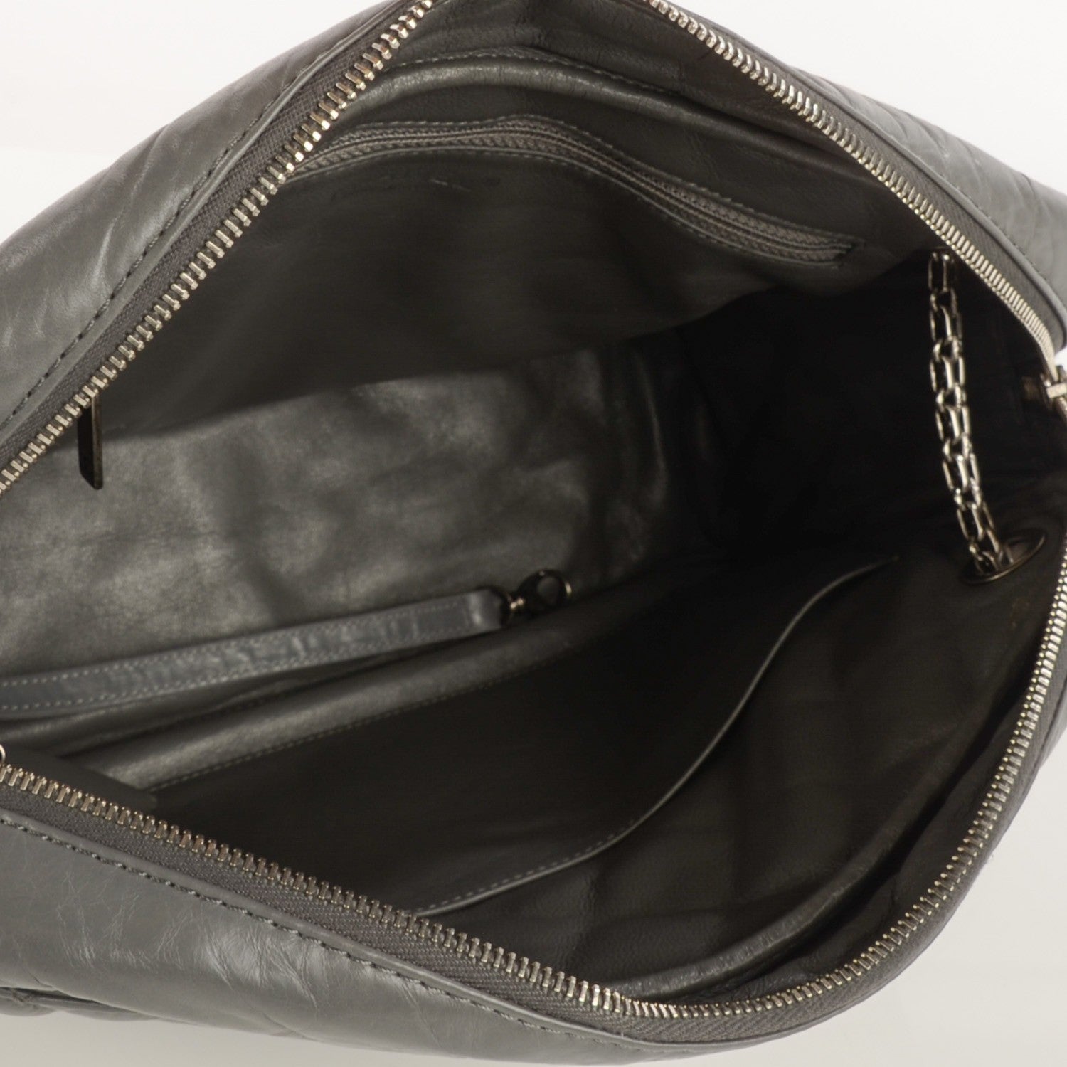 Chanel Aged Calfskin Quilted Large Reissue Camera Case Grey 5 of 7