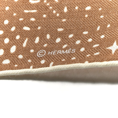 Hermes Silk Cashmere Clair De Lune Shawl 140 Camel White 4 of 6