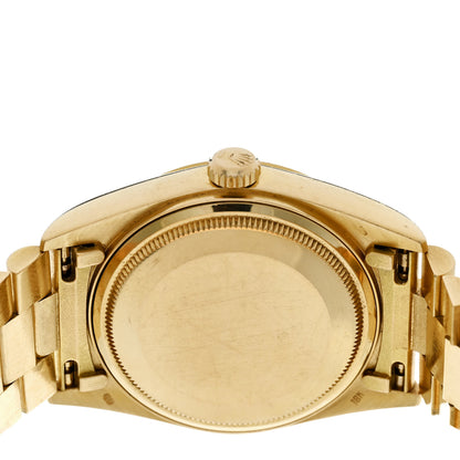 Rolex 18K Yellow Gold Diamond Blue Sapphire 36mm Oyster Perpetual Day-Date President Watch 18038 4 of 5
