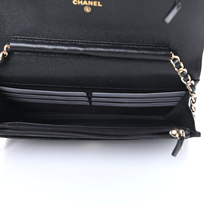 Chanel Caviar Quilted Coco Candy Wallet On Chain WOC Black 5 of 13