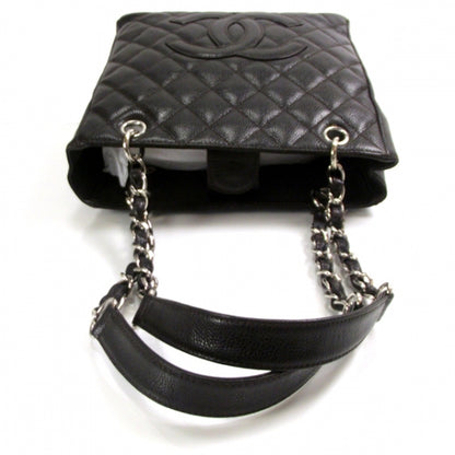 Chanel Caviar Petit Shopping Tote PST Dark Brown 6 of 12