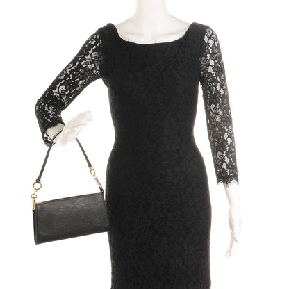 Louis Vuitton Epi Pochette Accessories 21 Black 2 of 7