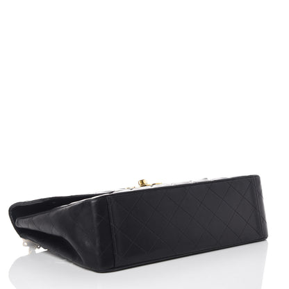 Chanel Lambskin Quilted XL Jumbo Single Flap Black 4 of 12