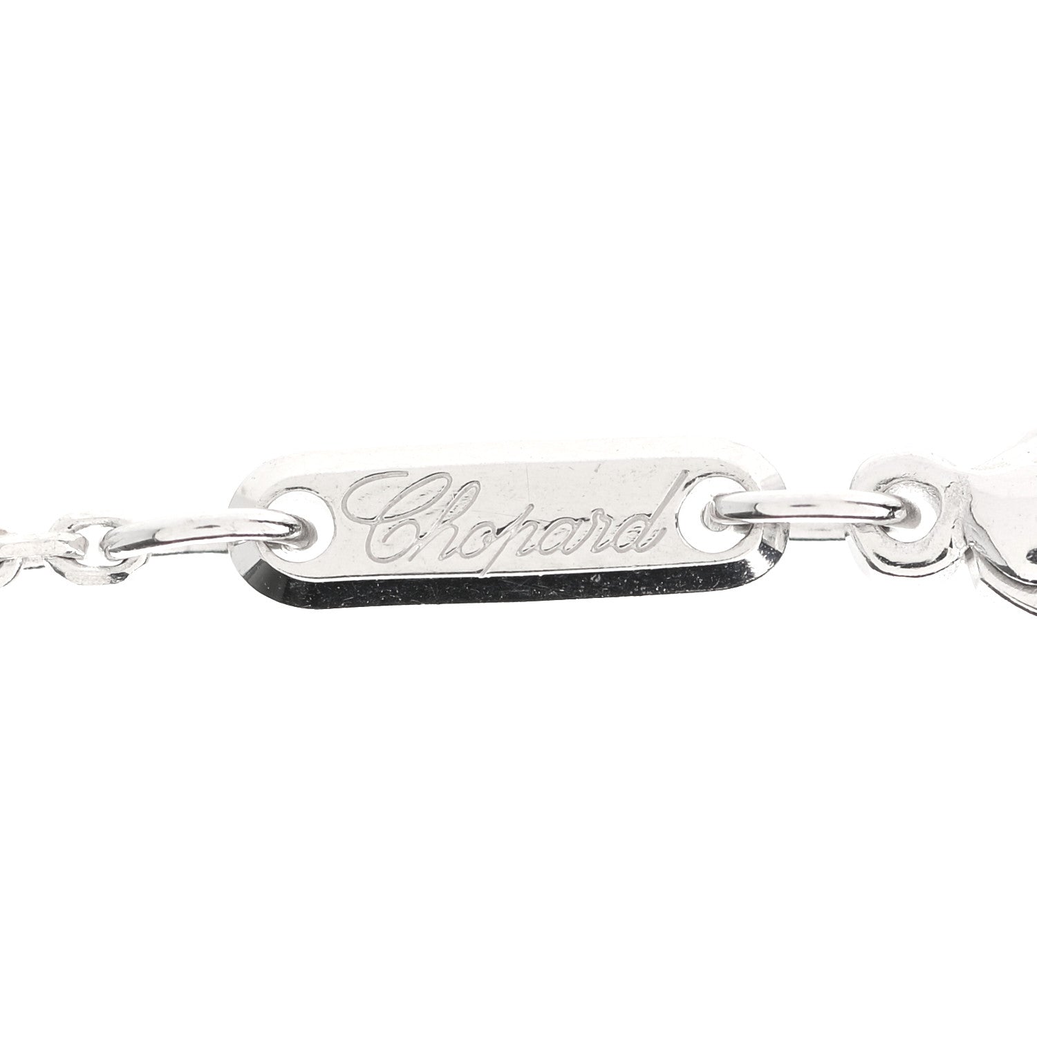 Chopard 18K White Gold Diamond Happy Bubbles Necklace 5 of 5