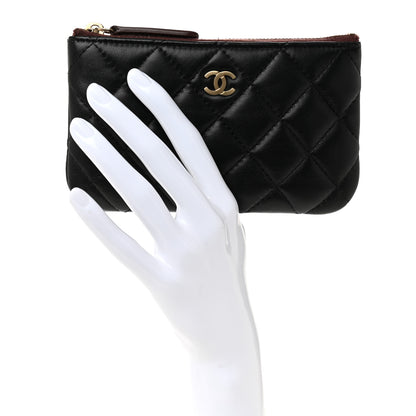 Chanel Lambskin Quilted Small Cosmetic Case Black 2 of 7
