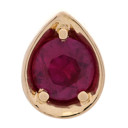 Foundrae 18K Yellow Gold Ruby Forever & Always a Pair Single Earring 1 of 5