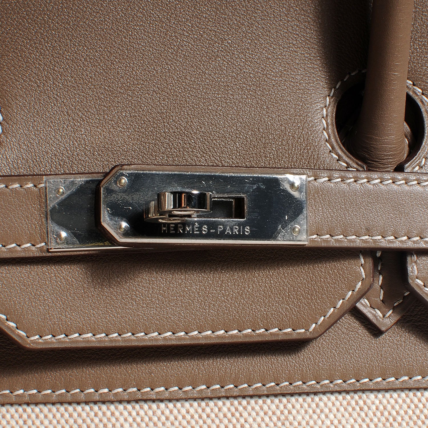 Hermes Toile Swift Birkin 35 Etoupe 9 of 10