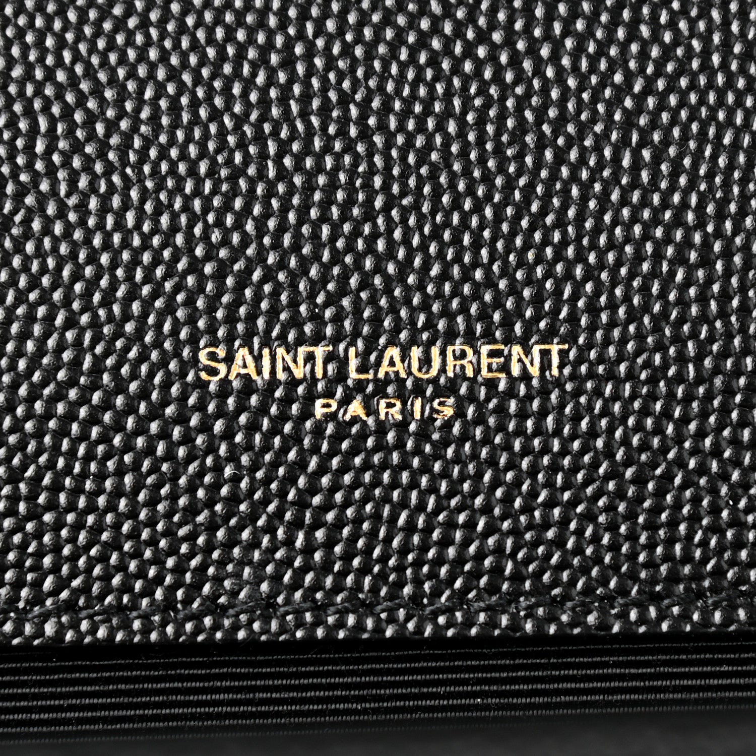Saint Laurent Grain De Poudre Monogram Cassandre Clutch Black 6 of 8