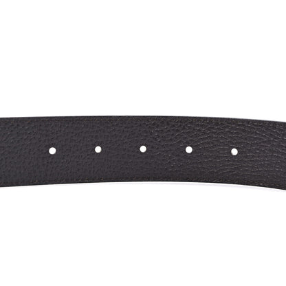 Gucci Calfskin Double G Reversible Belt 80 32 Black Cocoa 4 of 5