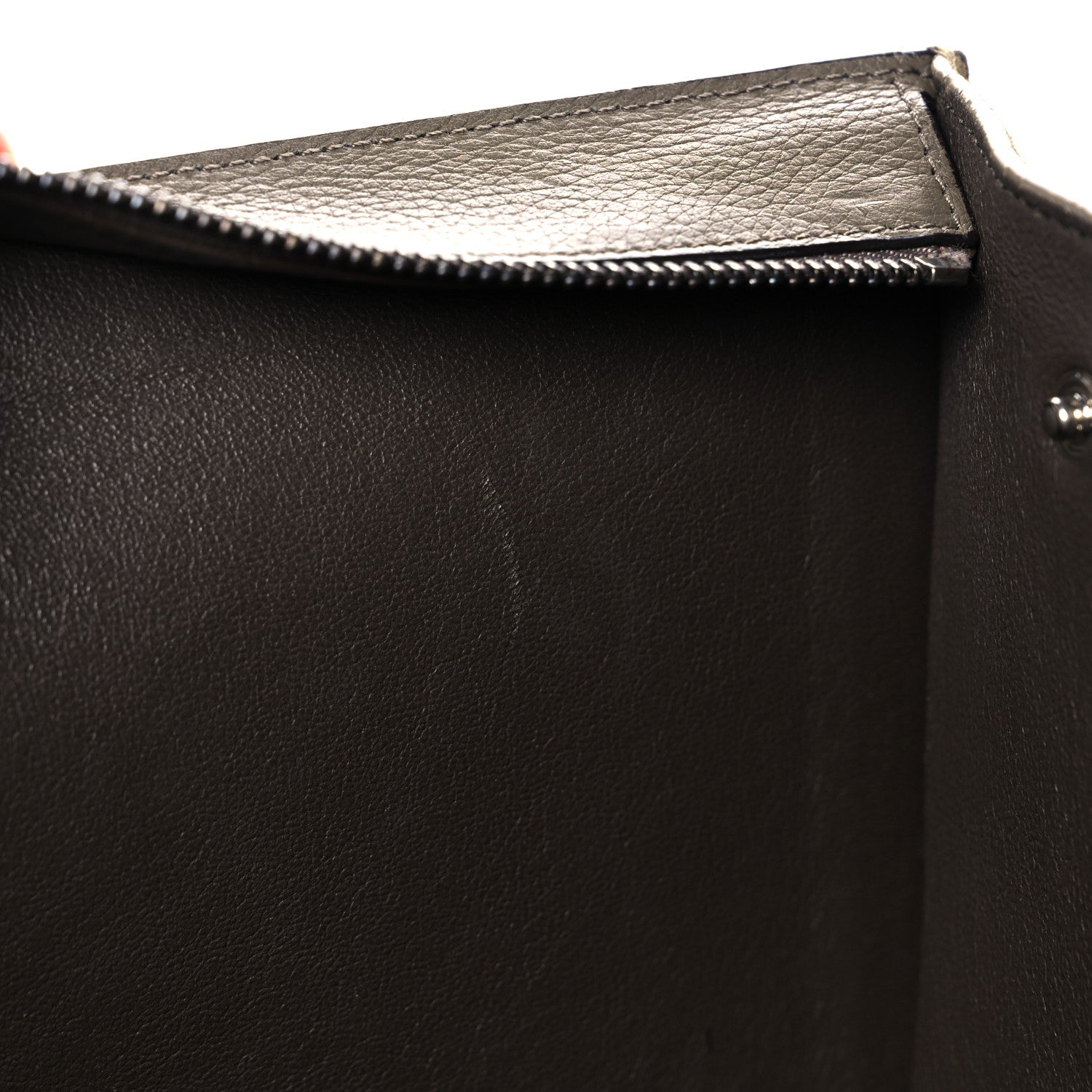 Celine Drummed Calfskin Suede Medium Trapeze Souris 17 of 26