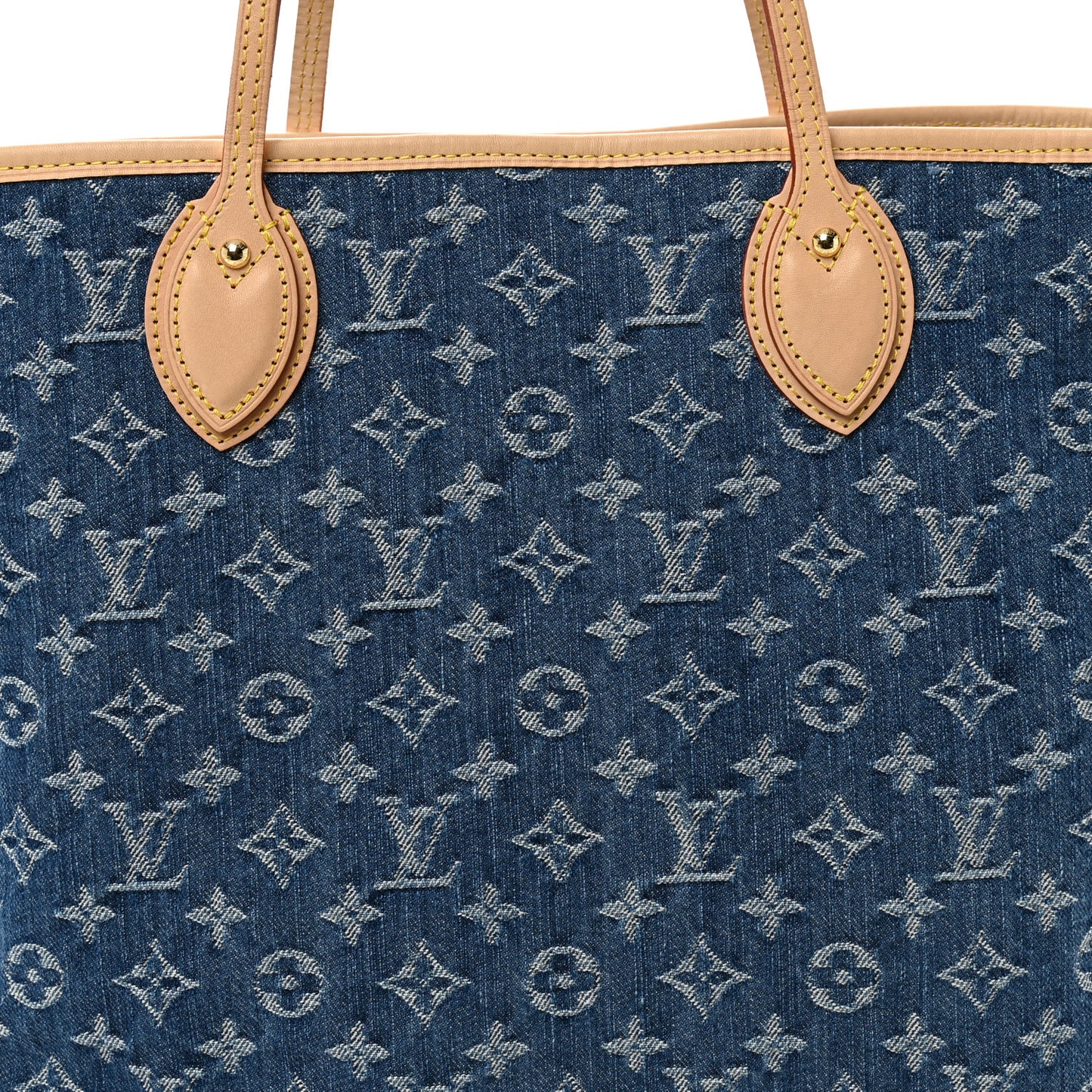 Monogram Denim Neo Neverfull MM Blue