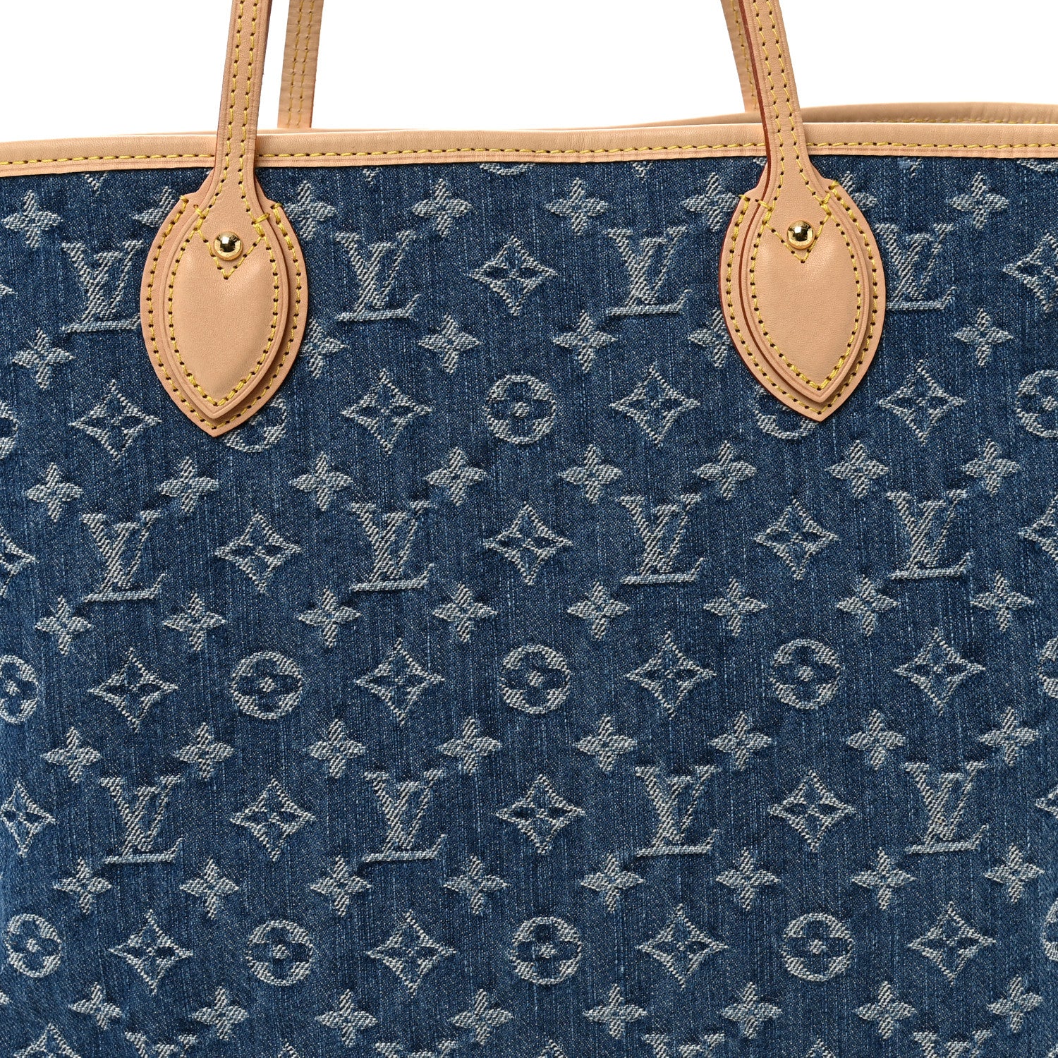 Louis Vuitton Monogram Denim Neo Neverfull MM Blue 7 of 9