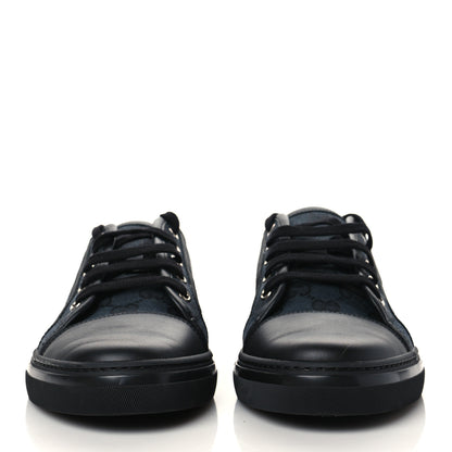 Gucci GG Monogram Calfskin Womens Low Top Sneakers 40.5 Piombo Black 2 of 9
