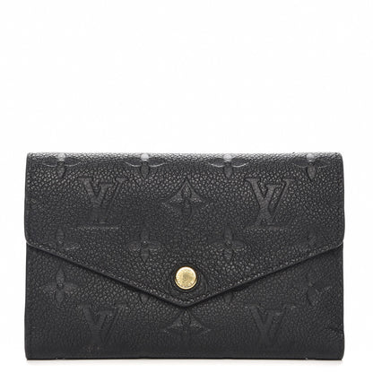Louis Vuitton Empreinte Compact Curieuse Wallet Black 1 of 8