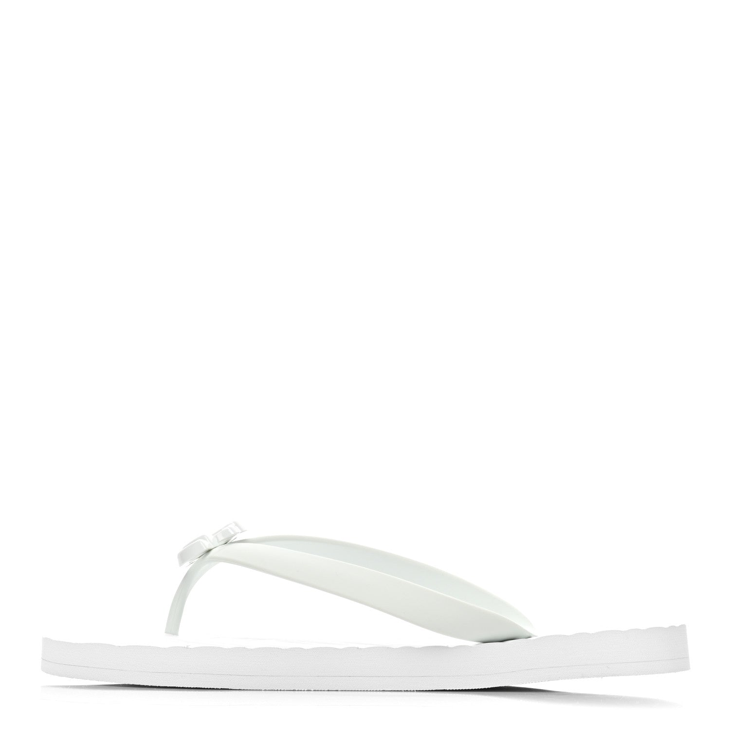 Gucci Rubber Chevron Mens GG Thong Flat Sandals 8 Great White 1 of 8
