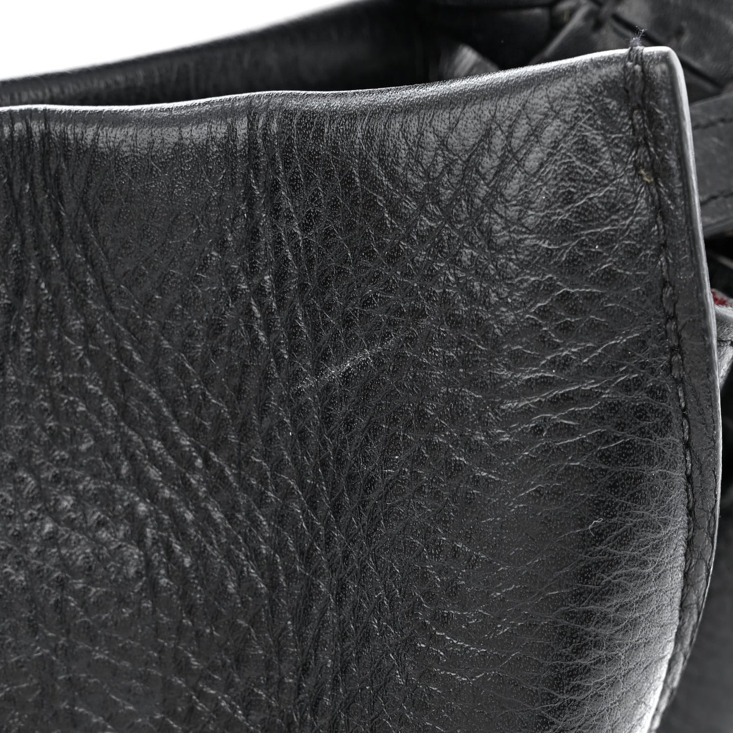Shiny Calfskin Small Iris Tote Black