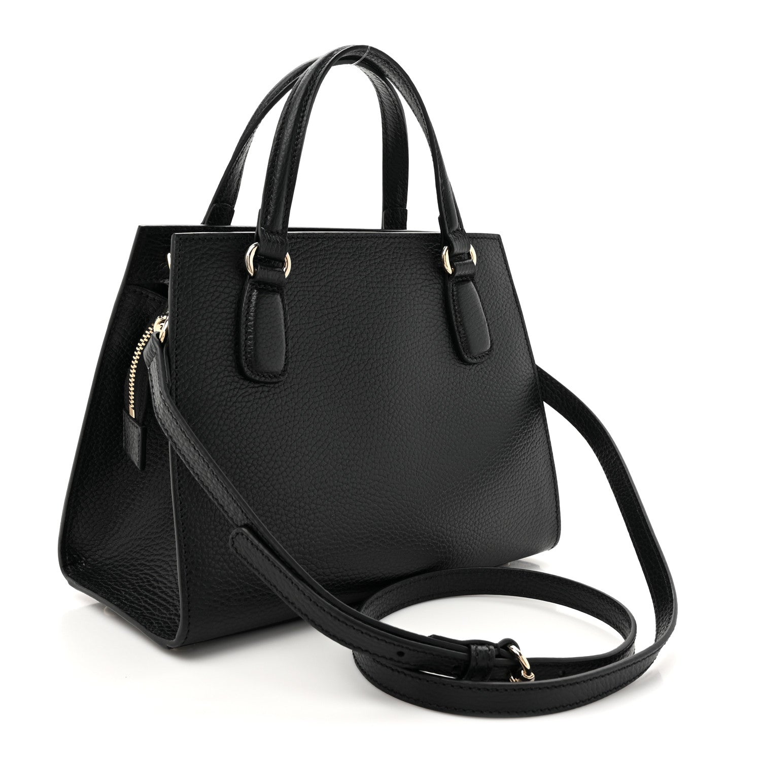 Gucci Dollar Calfskin Medium Soho Top Handle Satchel Black 3 of 10
