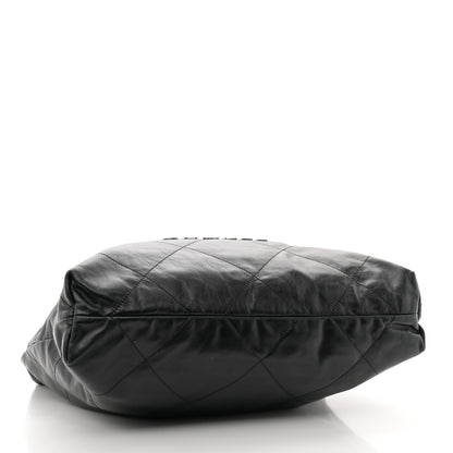 Chanel Shiny Calfskin Quilted Chanel 22 So Black 5 of 12