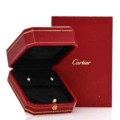 Cartier 18K White Gold Diamond MM D'Amour Earrings 5 of 5