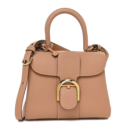 Delvaux Grained Calfskin Mini Brillant Satchel Nude 1 of 10