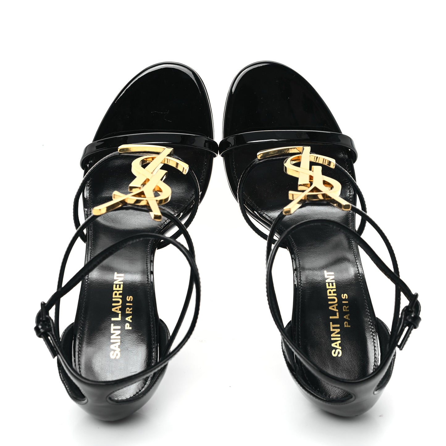 Patent Cassandra 100 Ankle Strap Sandals 37 Black