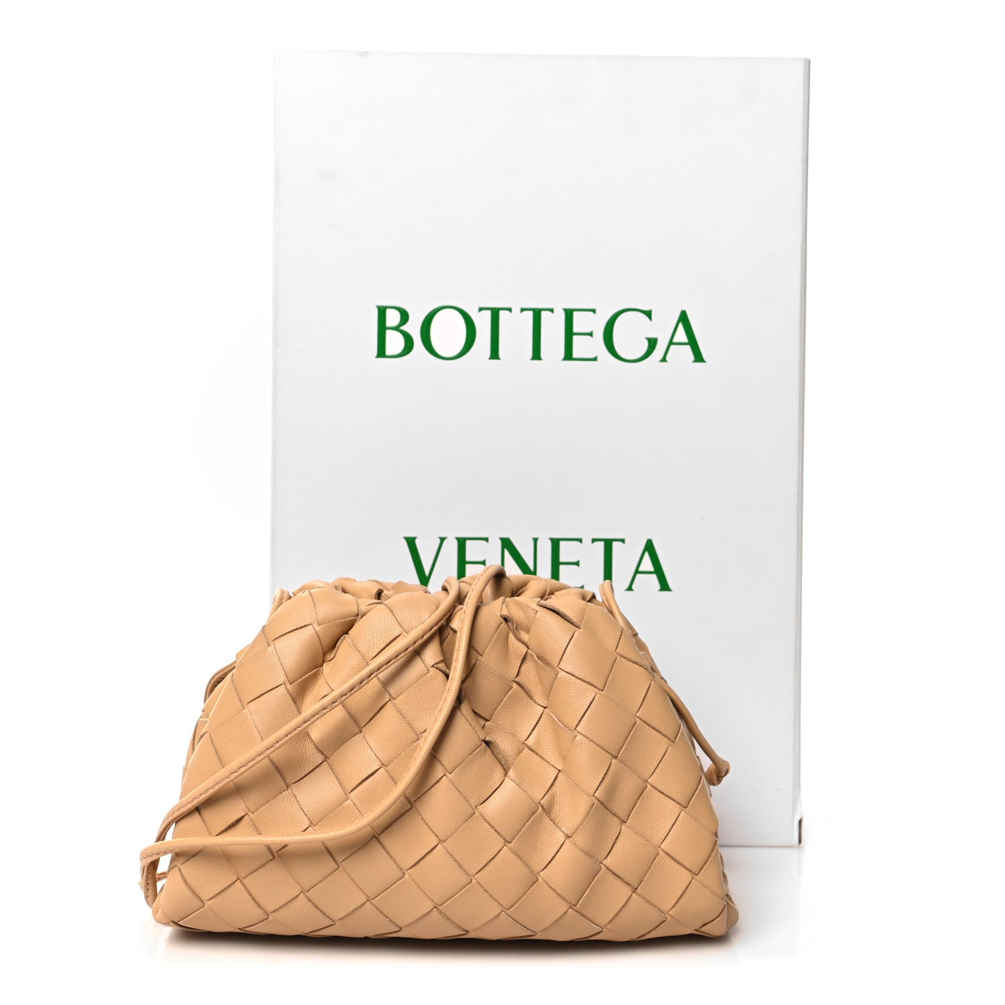 BOTTEGA VENETA Nappa Intrecciato The Mini Pouch Almond