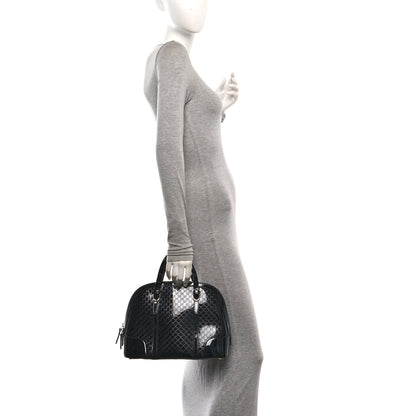 Gucci Patent Microguccissima Small Nice Top Handle Dome Bag Black 2 of 10