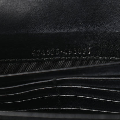 Gucci Calfskin Matelasse GG Marmont Chain Wallet Black 7 of 11