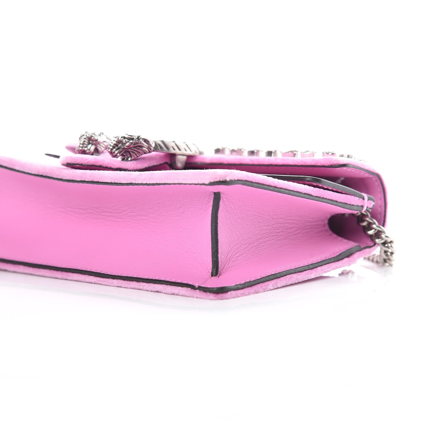 Gucci Velvet Crystal Super Mini Dionysus Shoulder Bag Malva 6 of 11