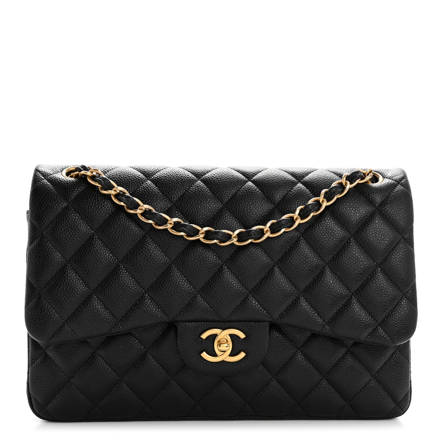 Chanel Caviar Quilted Jumbo Double Flap Black 1 of 10