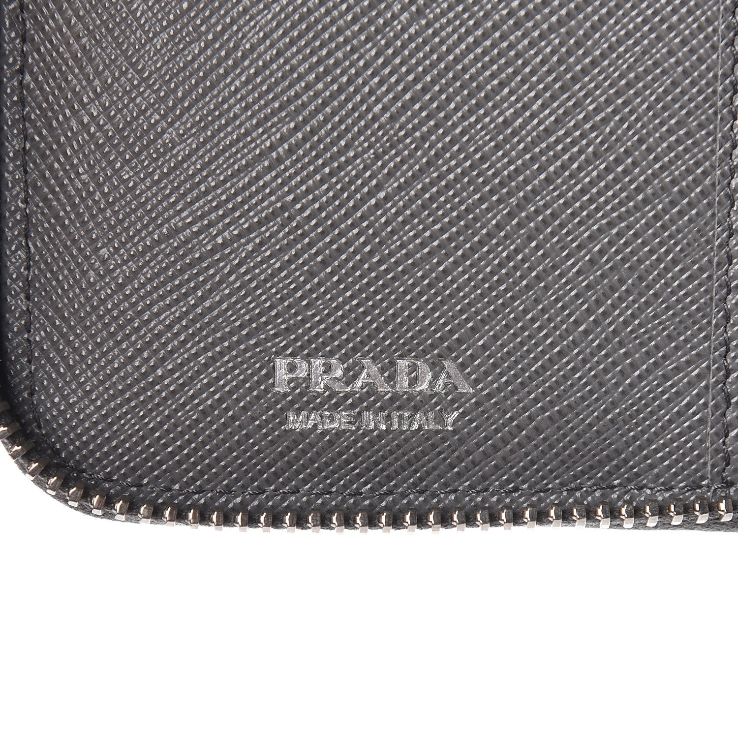 Prada Saffiano Metal Zip Around Wallet Marmo 6 of 8