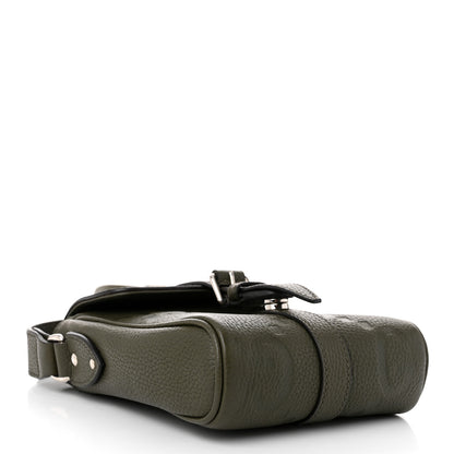 Gucci Piuma Calfskin Jumbo GG Embossed Small Messenger Bag Dark Green 4 of 11