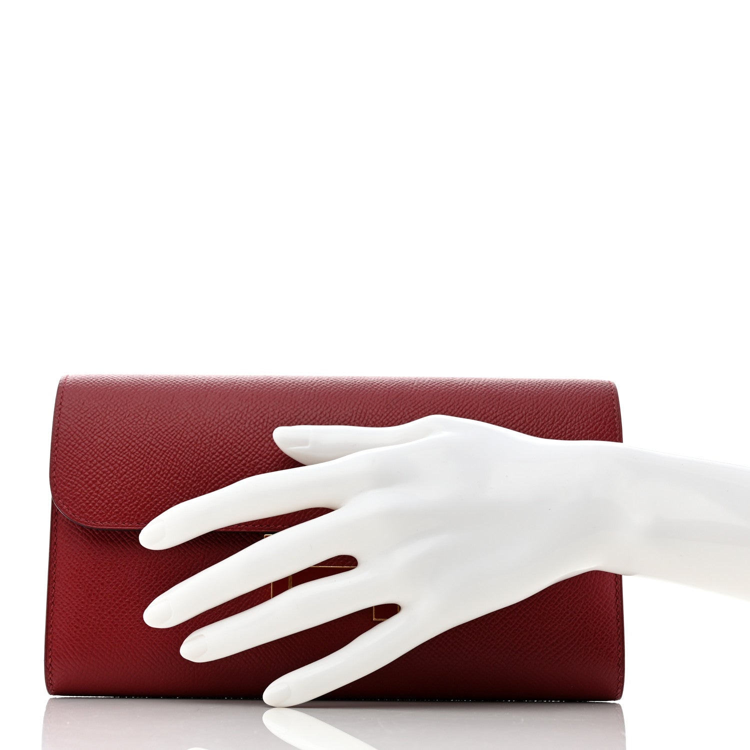 Hermes Epsom Constance Long Wallet Rouge Grenat 2 of 7