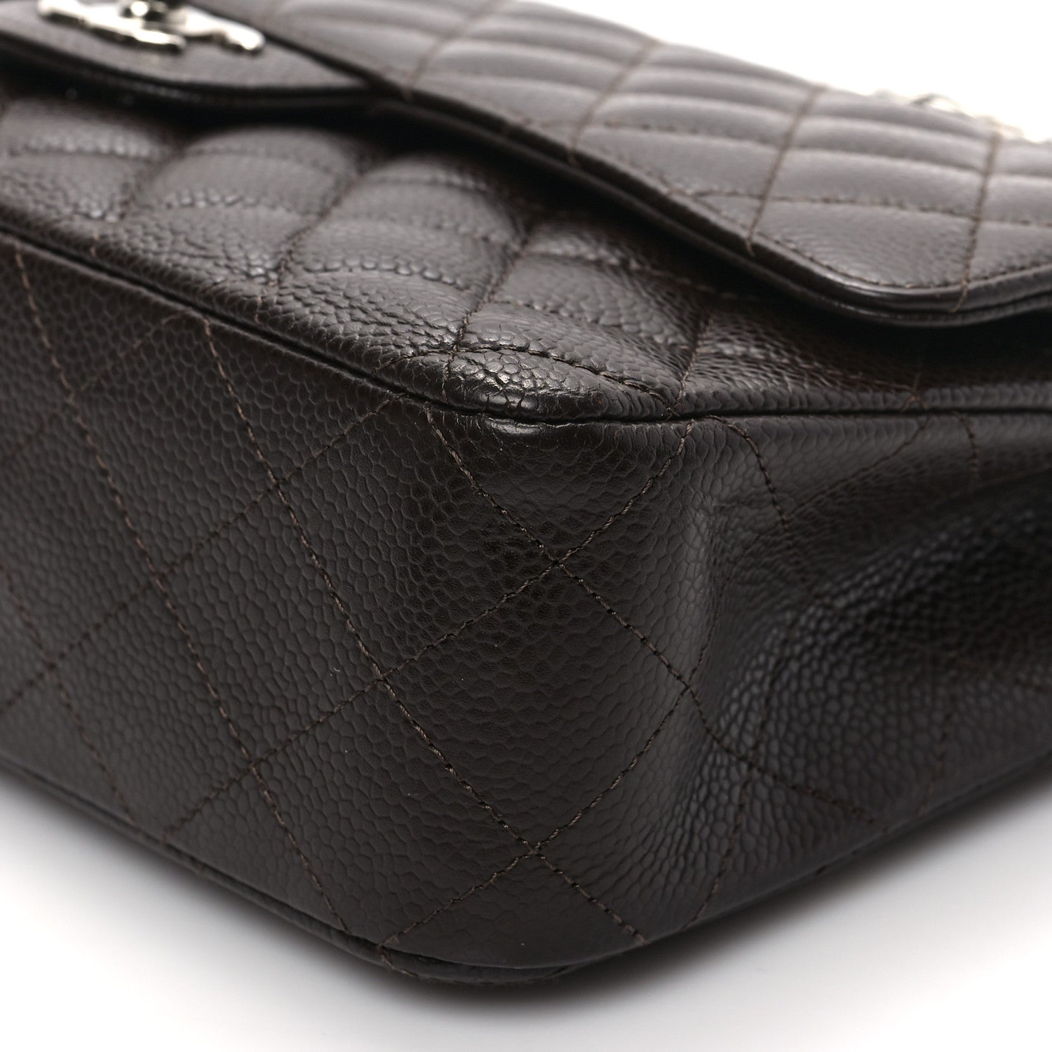 Chanel Caviar Quilted Medium Double Flap Brown 9 of 9