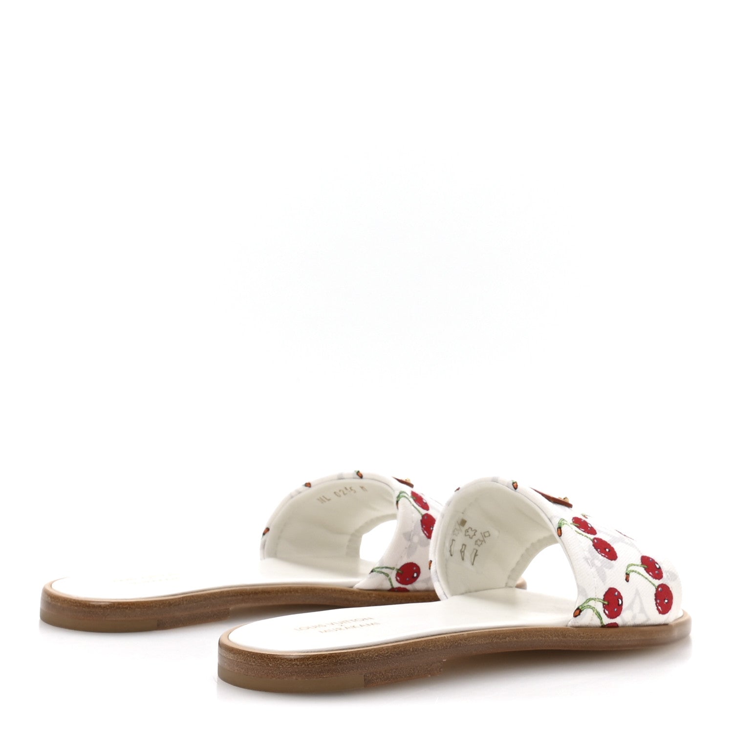 Louis Vuitton LV x TM Raffia Monogram Cerises Lily Flat Mule 39 White 5 of 8