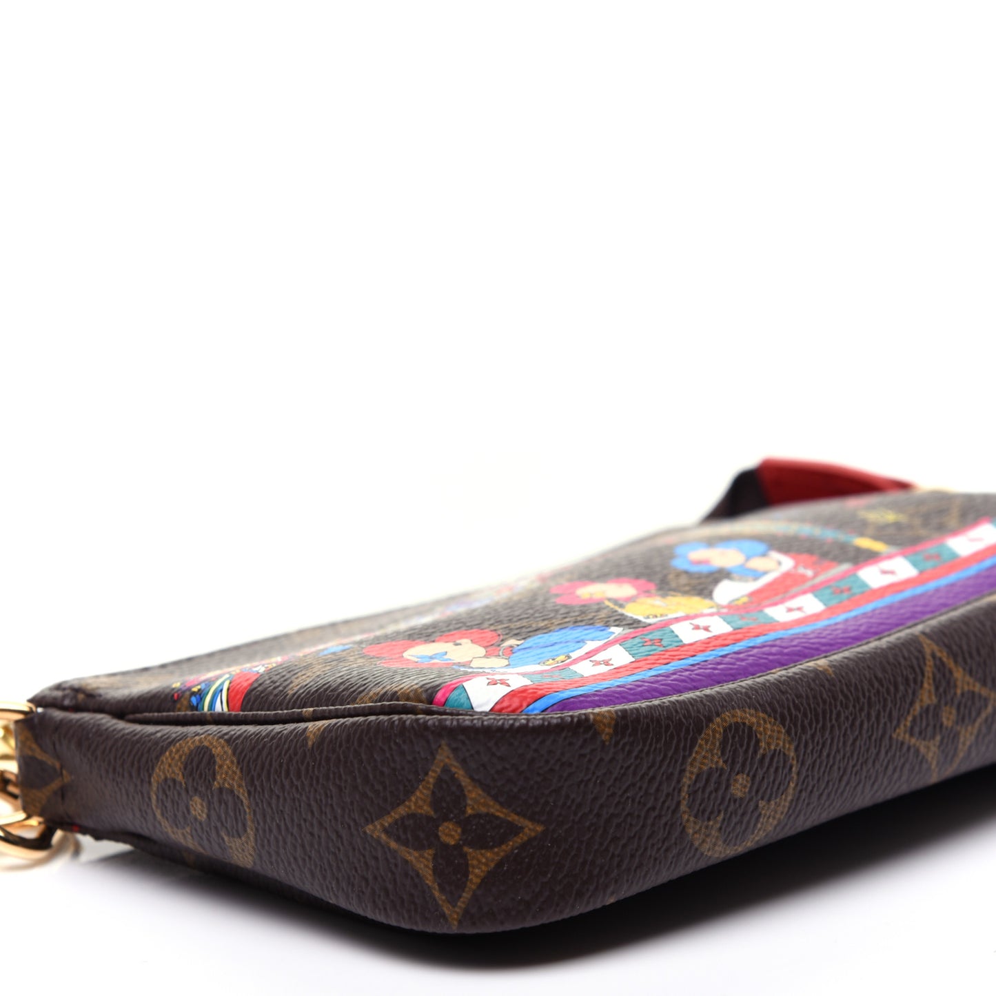 Monogram 2020 Christmas Animation Bumper Cars Mini Pochette Accessories Coquelicot